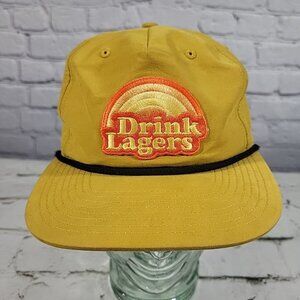 Drink Lagers‎ Patch Yellow Snapback Trucker Hat Adjustable Cap